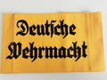 Armbinde "Deutsche Wehrmacht" für Zivilangestellte in sehr gutem Zustand