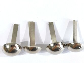 4 Splinte für Pickelhaubenspitze, moderne Fertigungen, Durchmesser Kopf je 12,3mm
