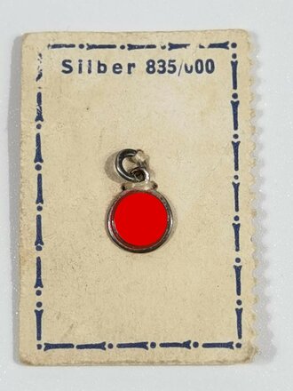N.S. Sympathie Abzeichen, Anhänger mit geschwärztem Hakenkreuz, Durchmesser 7mm.  ungetragen, wohl Restbestand eines Juwelier