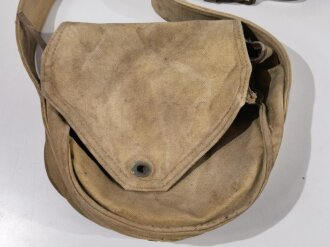 Frankreich 1. Weltkrieg, Tasche für Magazine MG Chauchat, datiert 1918. Ungereinigtes Stück. So von U.S. Truppen an der Westfront geführt