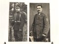 Freikorps, Satz Kragenspiegel , Ärmelabzeichen sowie 2 Fotos eines Angehörigen im Grenzschutz Ost