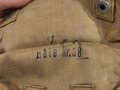 Tasche für die Gasplane der Wehrmacht, sandfarben,gummiert
