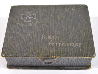 Patriotische Schachtel " Kriegserinnerungen"  Verschluss funktioniert, Schlüssel fehlt, 20 x 26 x 7,5cm