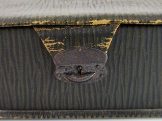 Patriotische Schachtel " Kriegserinnerungen"  Verschluss funktioniert, Schlüssel fehlt, 20 x 26 x 7,5cm