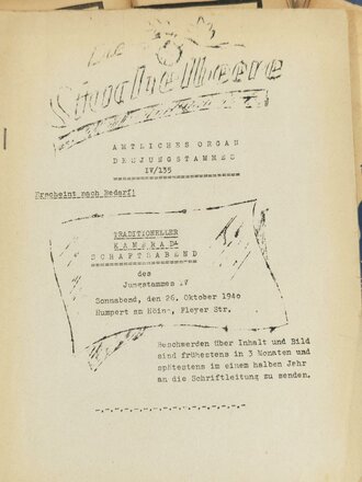 7 x Lagerzeitung des Hagener Jungvolks ( Bann 135) Jeweils DIN A4, nicht auf Vollständigkeit geprüft