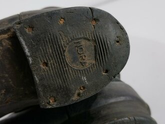 Paar Stiefel für Unteroffiziere der Wehrmacht. Getragenes Paar, Sohlenlänge 28,5cm