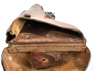 1.Weltkrieg, Koffertasche für die Pistole 08. Ungeschwärztes Stück , im Deckel Herstellerstempel von 1916 sowie ein Beschaffungsamt Kammerstempel