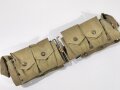 U.S. Model 1910 cartridge belt, early "Eagle snap" made by Mills. Well used , metal buckle hardware defect
