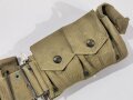 U.S. Model 1910 cartridge belt, early "Eagle snap" made by Mills. Well used , metal buckle hardware defect