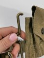 U.S. Model 1910 cartridge belt, early "Eagle snap" made by Mills. Well used , metal buckle hardware defect