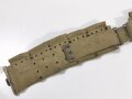 U.S. Model 1910 cartridge belt, early "Eagle snap" made by Mills. Well used , metal buckle hardware defect