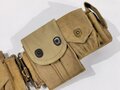 U.S. WWI Model 1914 cartridge belt with nine pouches and one M1911.45 magazine pouch. Used