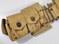 U.S. WWI Model 1914 cartridge belt with nine pouches and one M1911.45 magazine pouch. Used