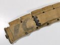 U.S. WWI Model 1914 cartridge belt with nine pouches and one M1911.45 magazine pouch. Used