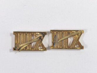 Paar Auflagen für eine Schulterstücke der Wehrmacht "XIII" Höhe 12mm