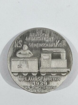 Leichtmetallabzeichen Deutsche Arbeitsfront "KDF Urlaubsfahrten 1939"