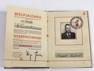 Reichsfachschaft Deutscher Werbefachleute, Berufsausweis ausgestellt 1937, dazu zwei Werbsausweise von Siemens & Halske