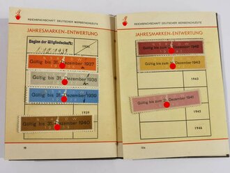 Reichsfachschaft Deutscher Werbefachleute, Berufsausweis ausgestellt 1937, dazu zwei Werbsausweise von Siemens & Halske