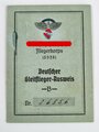 Deutscher Gleitflieger Ausweis B des NSFK, ausgestellt für einen HJ Angehörigen 1939.Hakenkreuz sowie "NSFK" übermalt