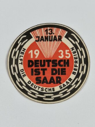 Vignette " Deutsch ist die Saar" Helft die deutsche Saar befreien 1935"