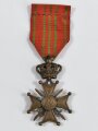 Belgien, Kriegskreuz Belgien "Croix de Guerre 1914-1918, Croix Albert 1er " mit Palme