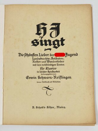 "HJ singt" Die schönsten Lieder der Hitler...