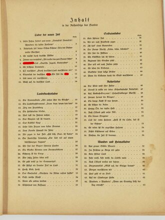 "HJ singt" Die schönsten Lieder der Hitler Jugend. DIN A4 mit 63 Seiten, Heftrücken defekt