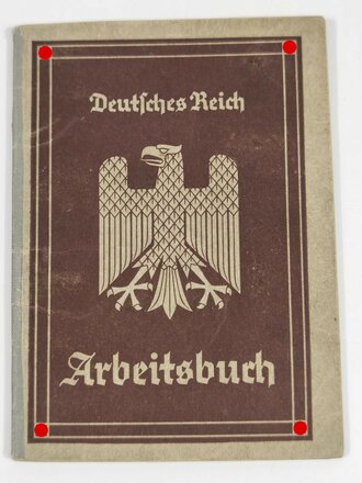 Arbeitsbuch eines Schlosser, der von 1935 bis 1945 bei den "Motoren Werke Mannheim vorm. Benz" gearbeitet hat