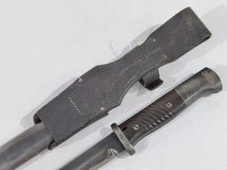 Seitengewehr M84/98 für K98 der Wehrmacht. Nicht Nummerngleiches Stück in Koppelschuh
