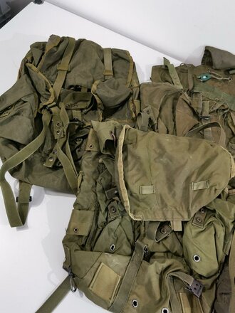U.S. Field Pack, Combat, Nylon. You will receive exact the 6 pieces pictured, all are very well used and may be damaged