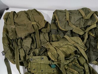 U.S. Field Pack, Combat, Nylon. You will receive exacpt the 6 pieces pictured, all are very well used and may be damaged