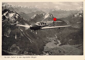 Ansichtskarte "Me 108 Taifun in den bayrischen Bergen"