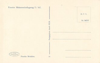 Ansichtskarte "Fieseler Mehrzweckeflugzeug Fi 167"