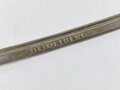 Miniatursäbel als Brieföffner mit anhängendem Portepee aus Metall. Souvenier aus "Heidelberg" Gesamtlänge 20cm