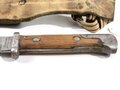 Seitengewehr M1884/98 alter Art im weissen Koppelschuh. Preussische Abnahme von 1887, An hängende Württembergische Troddel