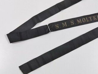 Kaiserliche Marine, Mützenband "S.M.S. Moltke" , Gesamtlänge145cm