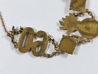 Kaiserreich, patriotisches Armband der Frau eines Angehörigen im Feldartillerie Regiment 60, Verschlussmechanismus defekt