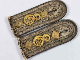 Preußen, Paar Schulterstücke für einen Offizier im Eisenbahn Regiment 3