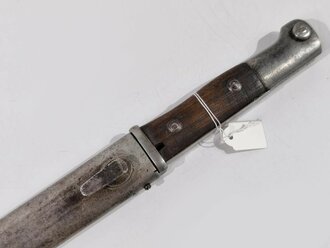 1.Weltkrieg, Seitengewehr 14 mit ausgeschliffenem Sägerücken, Hersteller Samson Werk