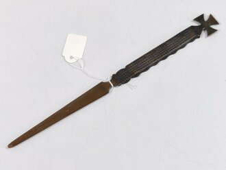 1.Weltkrieg, Brieföffner aus Granatführungsband, Gesamtlänge 21cm