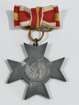 Baden, Kriegsverdienstkreuz 1916, Zink, dazu eine Bandspange