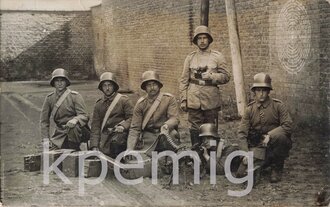 1.Weltkrieg Maschinengewehrtrupp, Foto im Postkartenformat