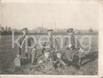 1.Weltkrieg Maschinengewehrtrupp, Foto 9 x 12cm