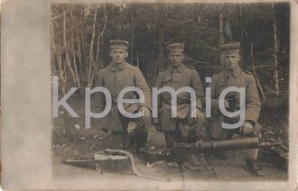 1.Weltkrieg Maschinengewehrtrupp, Foto im Postkartenformat