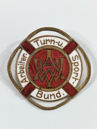 Arbeiter-Turn- und Sportbund, Mitgliedsabzeichen der Wassersportabteilung 1.Form, groß 38mm