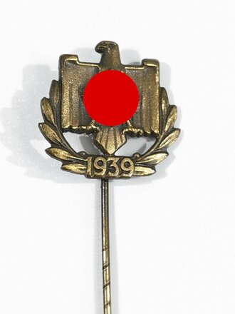 NSRL, Leistungsabzeichen in Bronze mit Jahreszahl "1939", rückseitig Klebereste