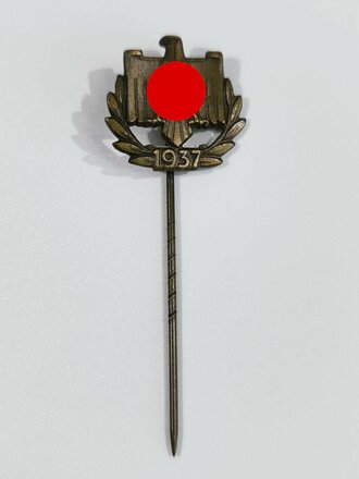 DRL, Leistungsabzeichen in Bronze mit Jahreszahl "1937", rückseitig Klebereste