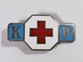 Deutsches Rotes Kreuz, emaillierte Brosche "KP"  Breite 44mm, Gegenhaken fehlt