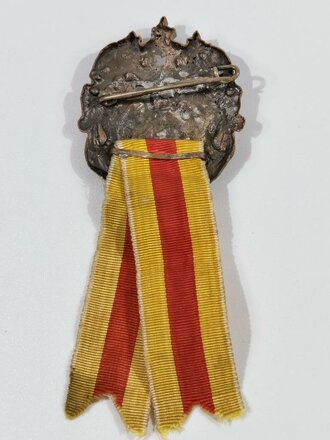 Mitgliedsabzeichen/Medaille, "Badischer Sängerbund", mit Band, ca. 5,5 x 4 cm, gebraucht
