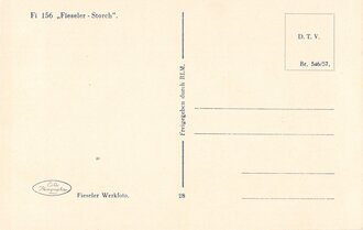 Ansichtskarte "Fi 156 Fieseler - Stroch"
